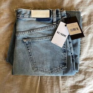 NWT re/done 70s Ultra-High Rise Wide Leg jeans